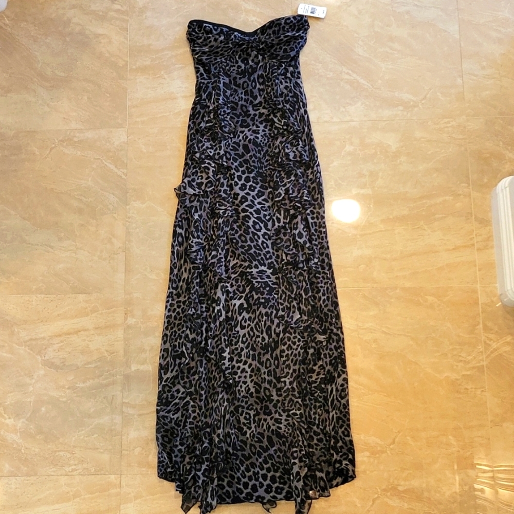 NWT DIANE von FURSTENBERG "Leopard All Over" Strapless Dress